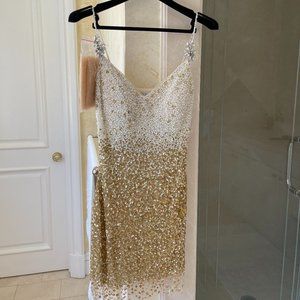 Musani White & Gold Couture Dress